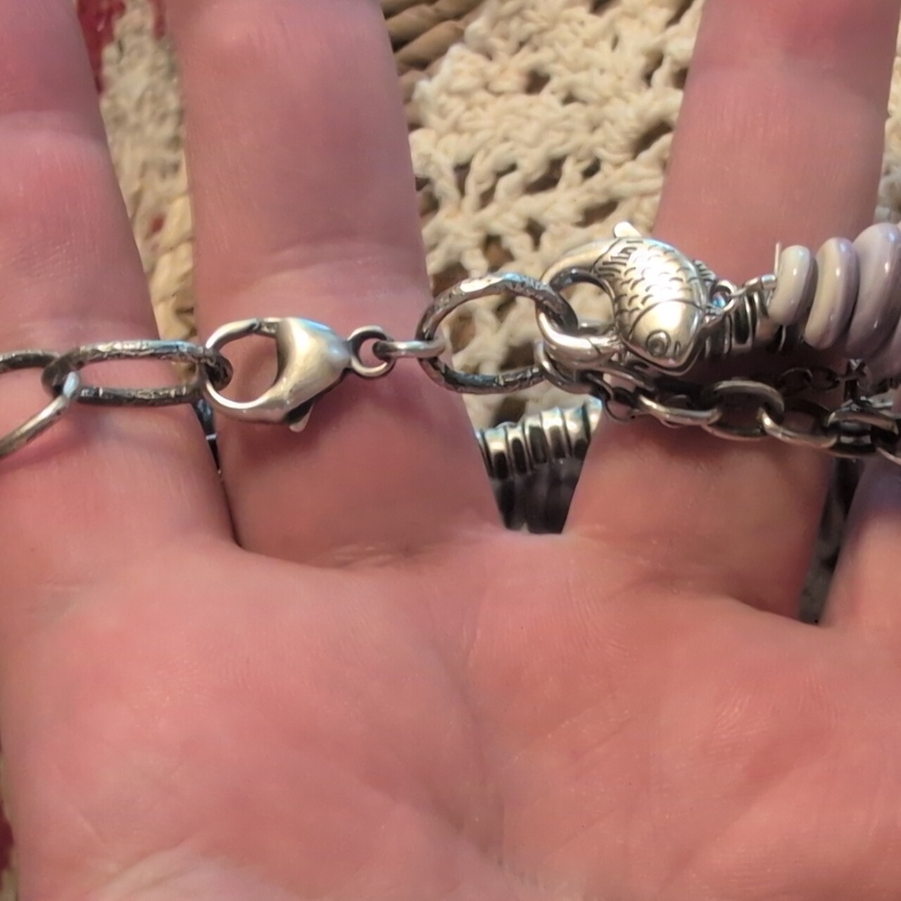 💥SOLD💥"New"Wampum,Sterling Silver Bracelet - Picture 7 of 10